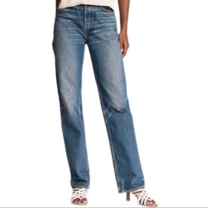 Rag & Bone Modele High-Rise Straight Leg Jean In Gypsum Size 24  Inseam 32"
